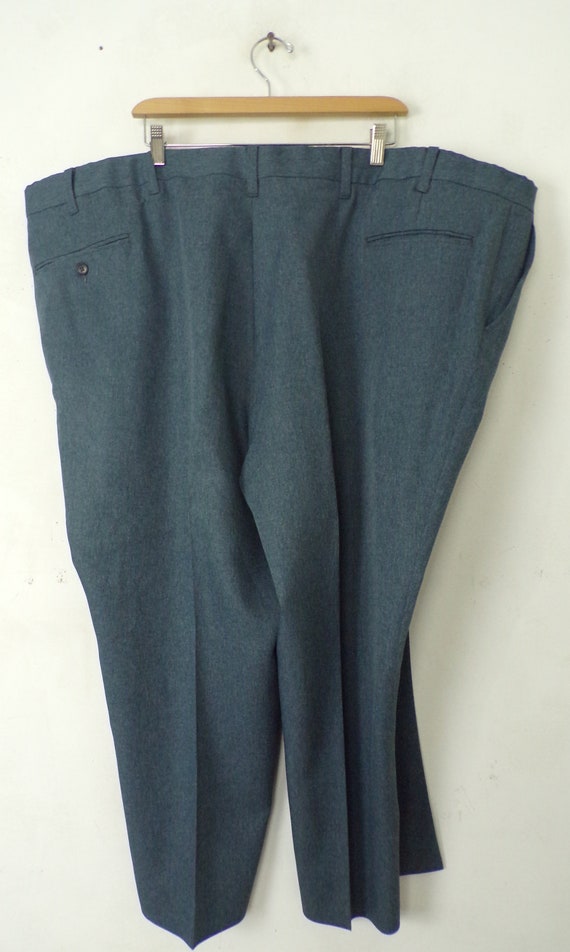 Vintage Mens Pants 54 Waist x 25 Inseam,  Dark Bl… - image 4
