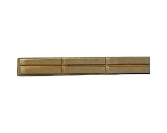 Vintage Swank Gold Tie Bar, Gold Rectangle Geometric Long Tie Bar, Classic Swank Gold Jewelry Wedding Business Formal Event