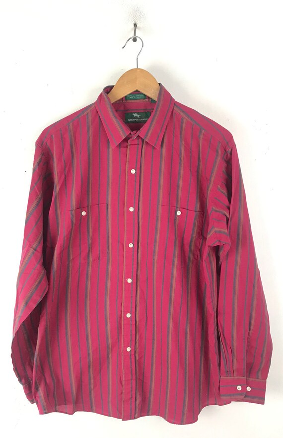 Purple Striped Button Down Shirt | Etsy 