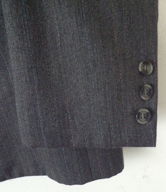 Vintage Mens  Pinstripe Blazer, 90s Gray Mens Siz… - image 5