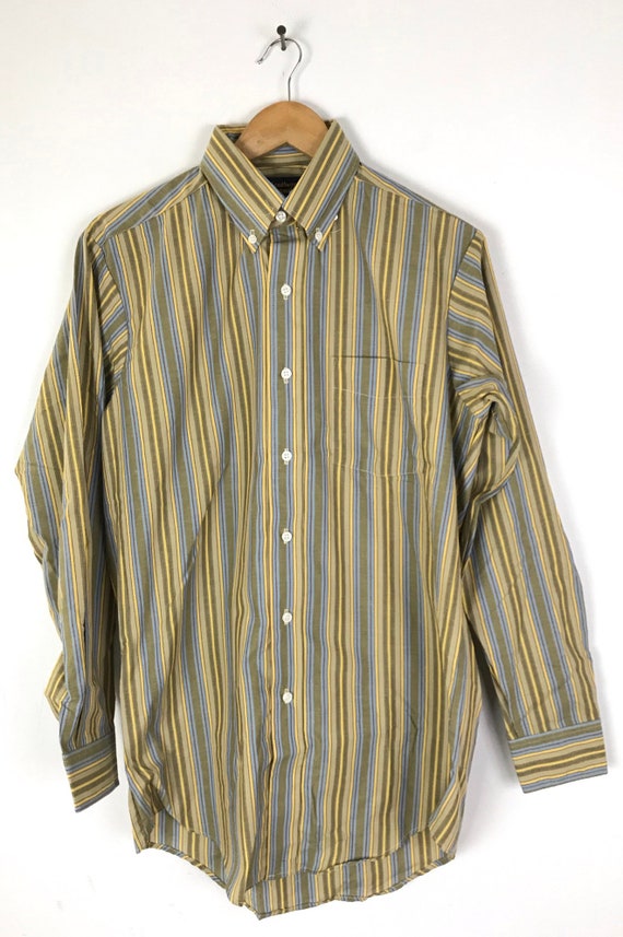 Blue Striped Dress Shirt Mens Size 