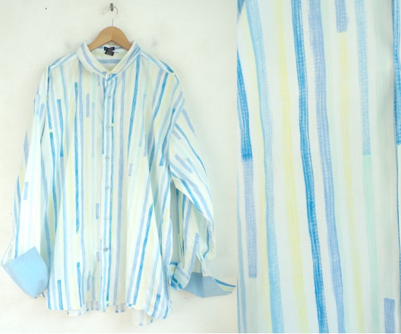 blue and white striped dress shirt mens
