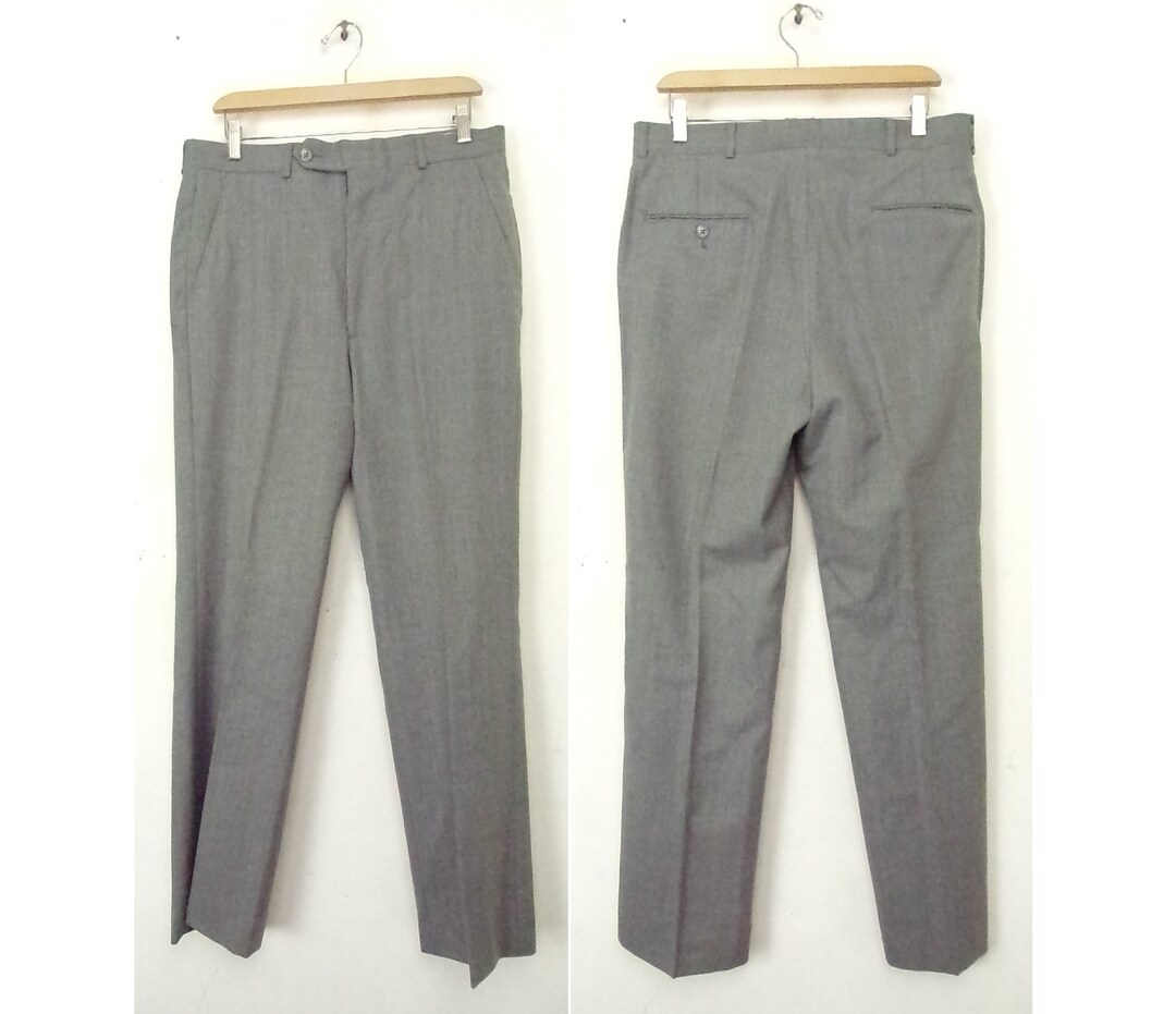 Vintage Brown Plaid Dress Pants main image 1