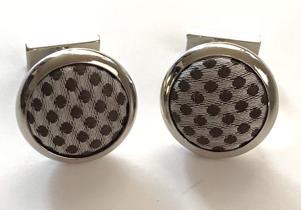 Cuff - Daddy Polka Dot Cufflinks inブラック＆ホワイトwithプレゼンテーションボックス　並行輸入 Polka Dot Cufflinks - Etsy