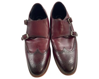 Vintage Oxblood Leather Wingtip Oxford Shoes - Stacy Adams Size 11M