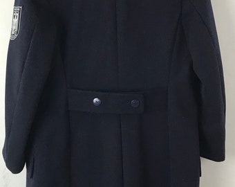ジャケット・アウター vintage Germany navy coat b Vintage German Army Grayish Dark Navy Blue Jacket - Etsy