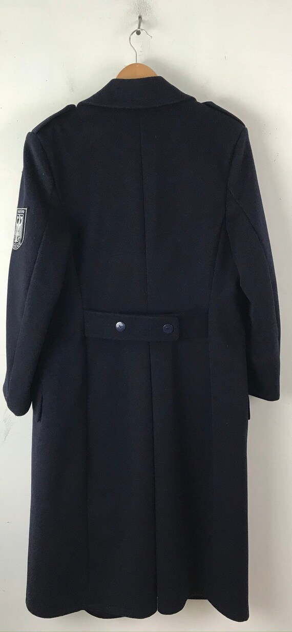 1964 Vintage German Wool Military Coat: Bundeswehr Brandschutz, Size Small/Medium View 6
