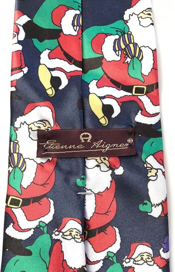 Vintage Etienne Aigner Santa Tie, Santa Claus Tie… - image 4