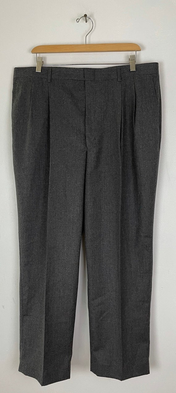 Vintage Haggar Dark Gray Pleated Dress 