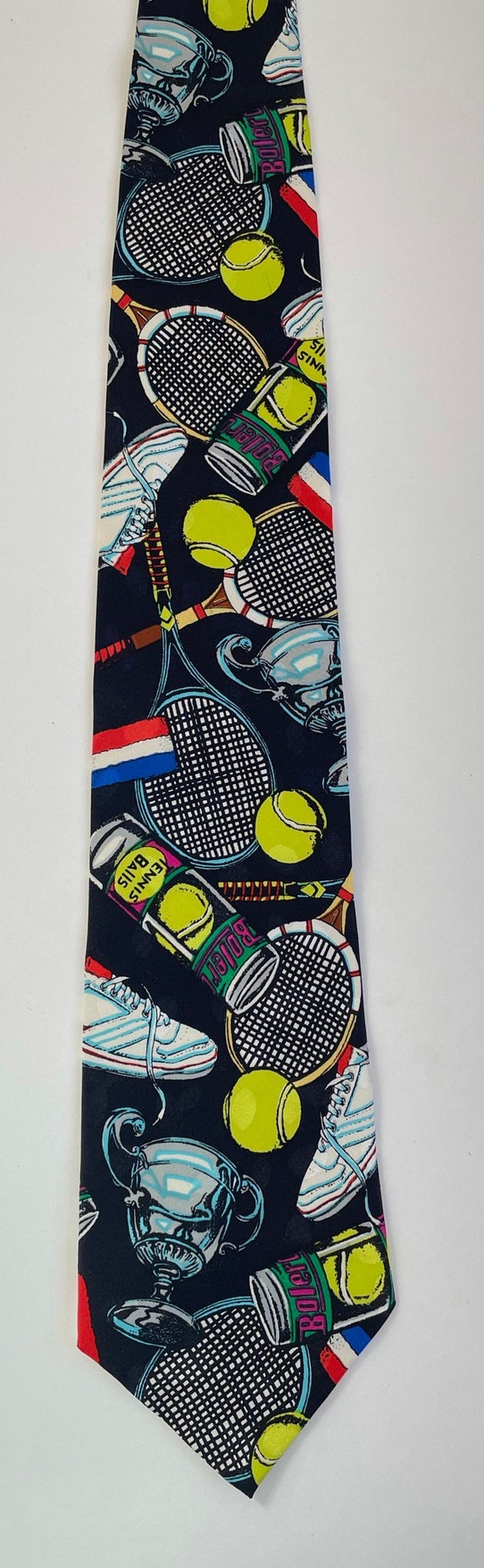 Vintage Tennis Tie, Tennis Racquets Balls Tennis … - image 2