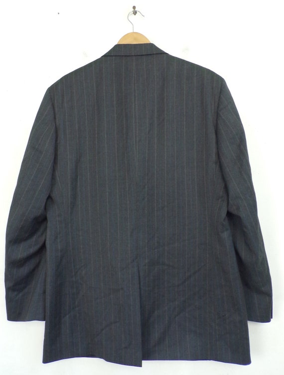 Vintage Mens Tommy Hilfiger Blazer, Gray Pinstrip… - image 8