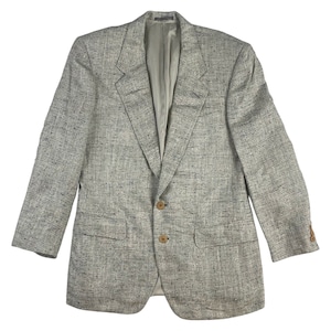 Vintage Gray Speckled Sport Coat Mens Size 38, Light Gray Colorful Preppy Mens Blazer, Silk Formal Event Business Sport Coat