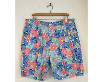 Vintage Mens Lilly Pulitzer shorts, short fleuri taille 38, short fleuri coloré des années 90 pour homme, short de plage d'été preppy Lilly Pulitzer