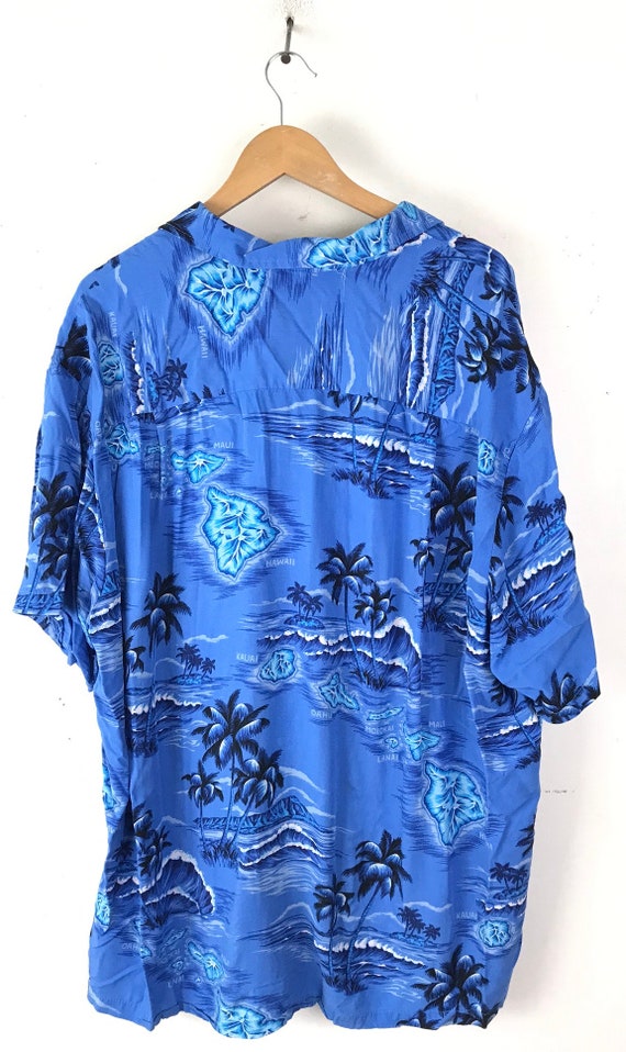 Vintage Palm Tree Beach Hawaiian Shirt Mens 3XL, … - image 6