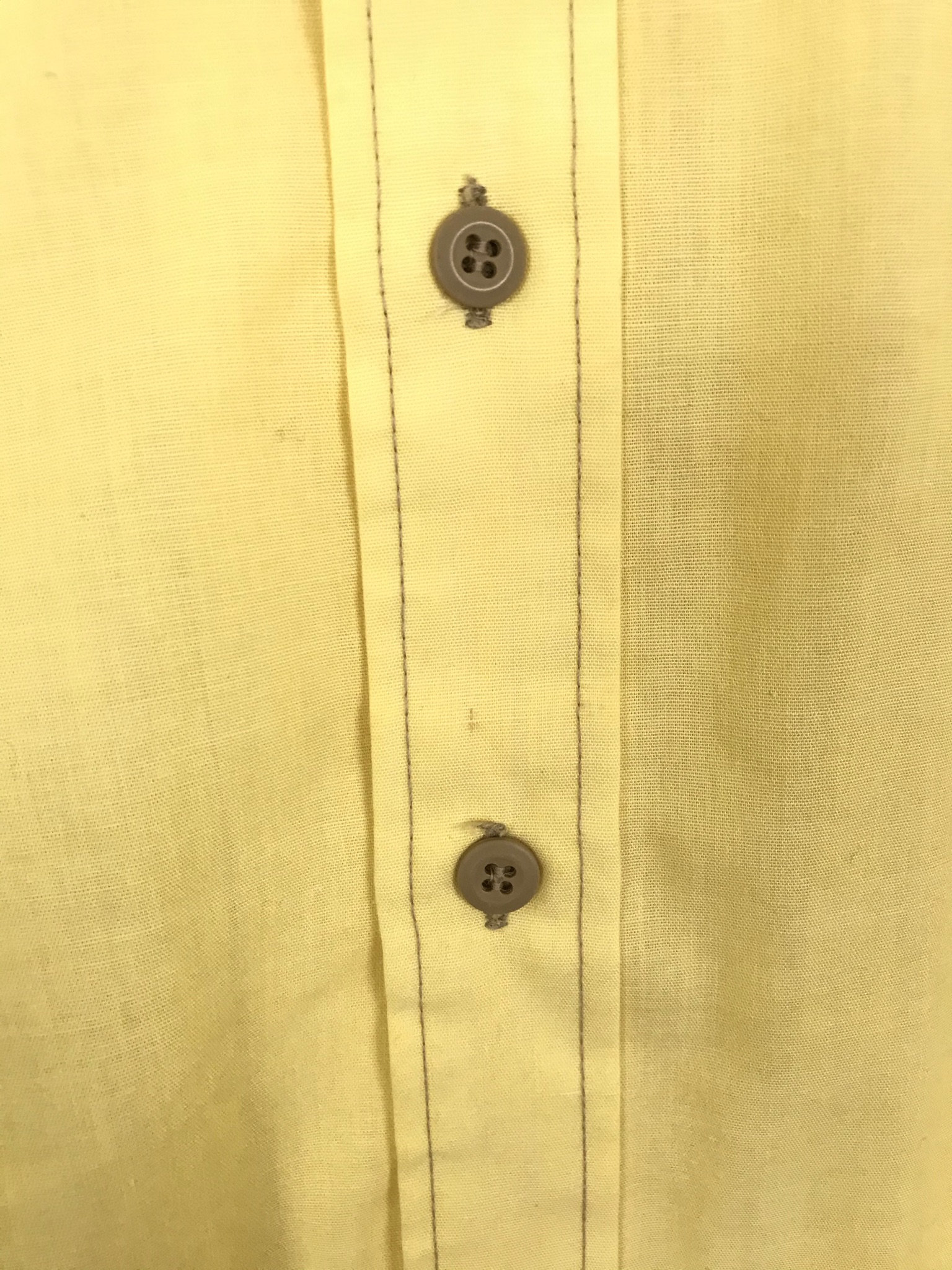 Vintage Mens Yellow Shirt, 70s JC Penney Light Yellow Button Down Size ...