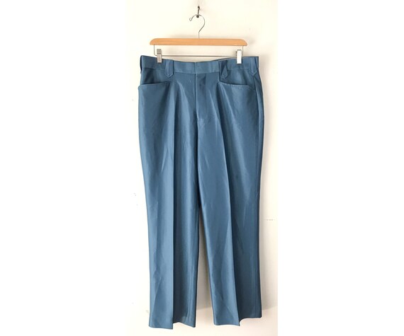 Vintage Blue Shiny American Western Pants Mens Siz