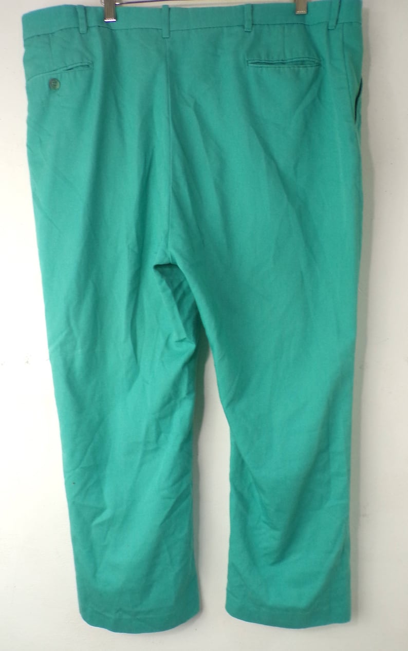 Vintage Mens Teal Pants 1980s Size 44x29 Teal Pants Bright | Etsy