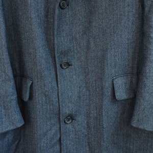 Vintage Mens Wool Coat, 1970s Cricketeer Dark Gray Tweed Long Coat Medium, Gray Overcoat, 70s Cricketeer Coat, Wool Winter Mens Coat image 4