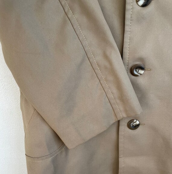 60s Tan Short Trench Coat Mens Size Medium, Vinta… - image 7