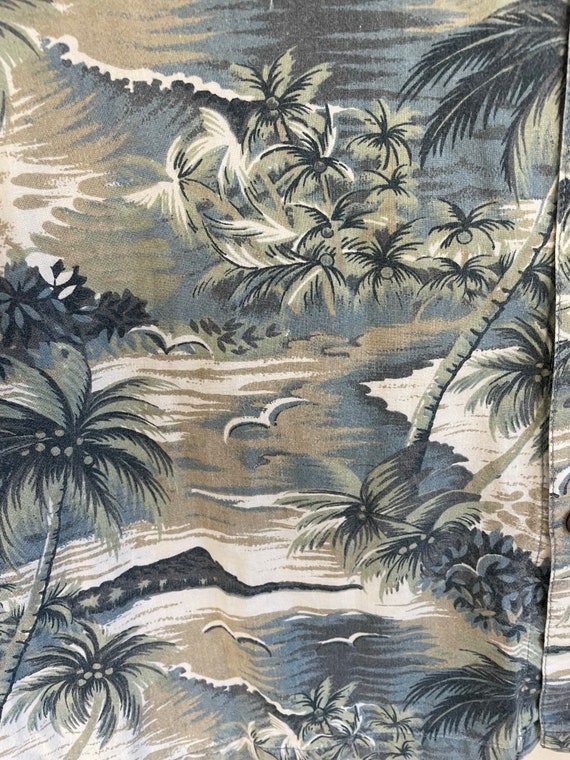 Vintage Palm Tree Island Hawaiian Shirt Mens Larg… - image 4