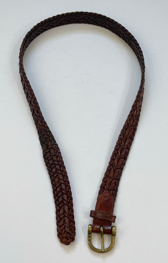 Vintage Calvin Klein Brown Braided Belt Mens Size 34 90s - Etsy