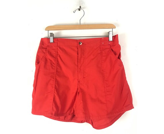 80s Red Short Shorts Mens Size 32 Waist, Vintage M
