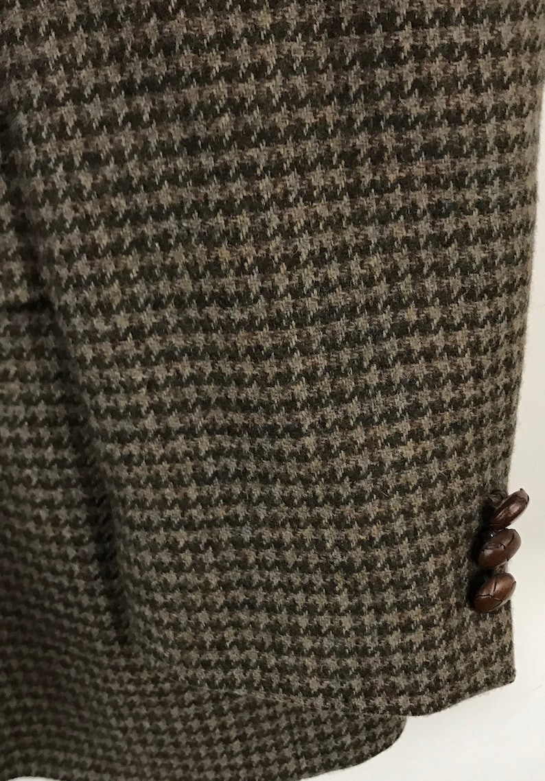 Vintage Brown /& Green Tweed Wool Sport Coat Mens Size 46L 80s Mens Blazer Brown Green Print Blazer Preppy Tweed Wool Sport Coat