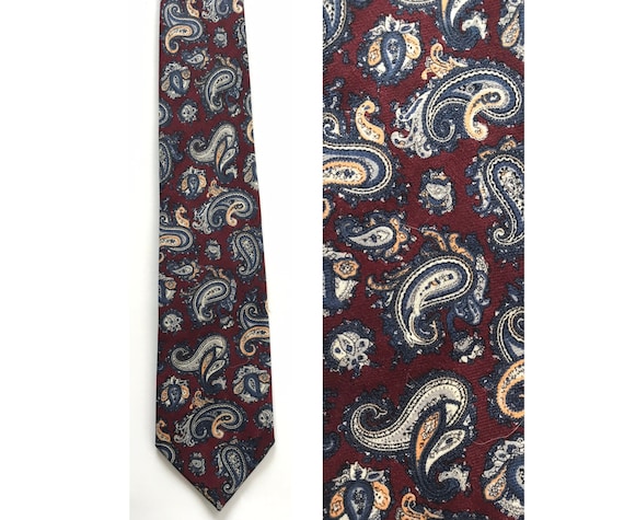 Vintage Liberty Of London Tie, 1990s Designer Red