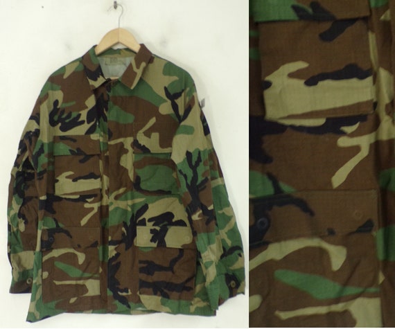 Vintage Mens Camo Jacket , US Navy Jacket Size Me… - image 1