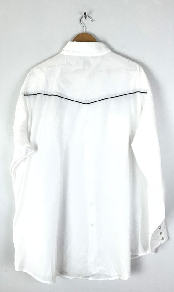 Vintage Ely Cattleman White RB Embroidered Wester… - image 6