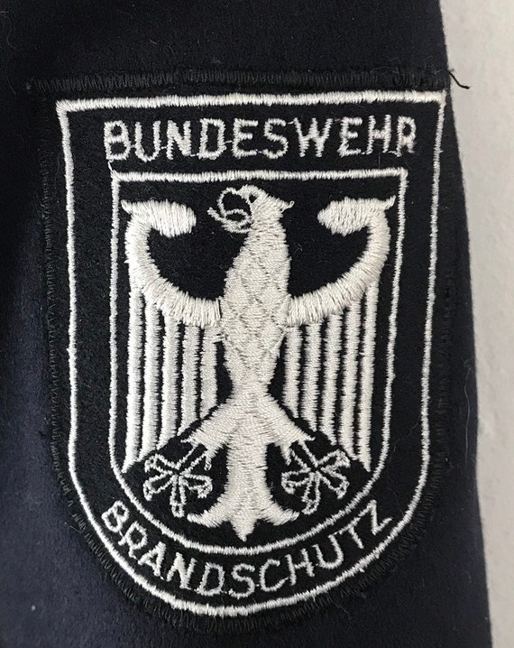 1964 Vintage German Wool Military Coat: Bundeswehr Brandschutz, Size Small/Medium View 5