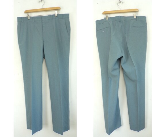 Vintage Blue Gray Pants Mens 40 Waist, Blue Gray,