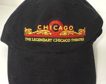 Vintage Chicago Theatre Baseball Hat, 90s Chicago Theatre Dreams Hat, Black Baseball Hat, Music Hat, Theater Lover, Baseball Hat, 90s