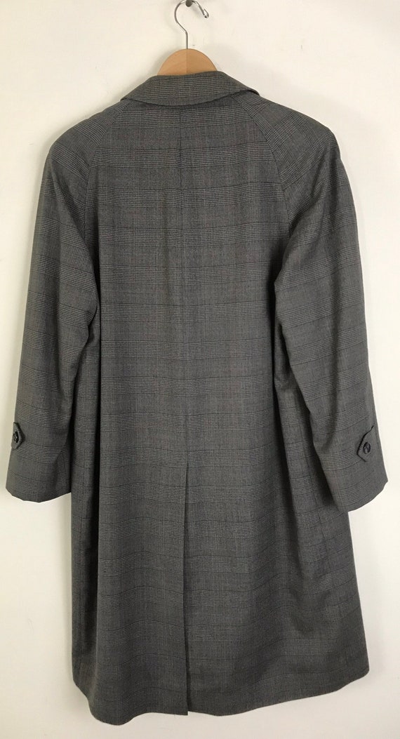 Pardessus a carreaux pour homme vintage manteau gris des annees 90 taille 40 trench coat a