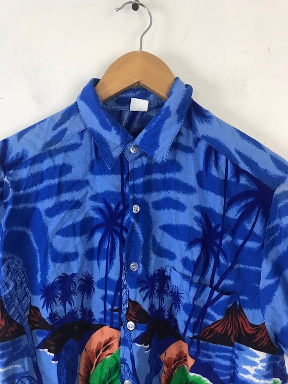 Vintage Mens Hawaiian Shirt, 1990s Tropical Islan… - image 3