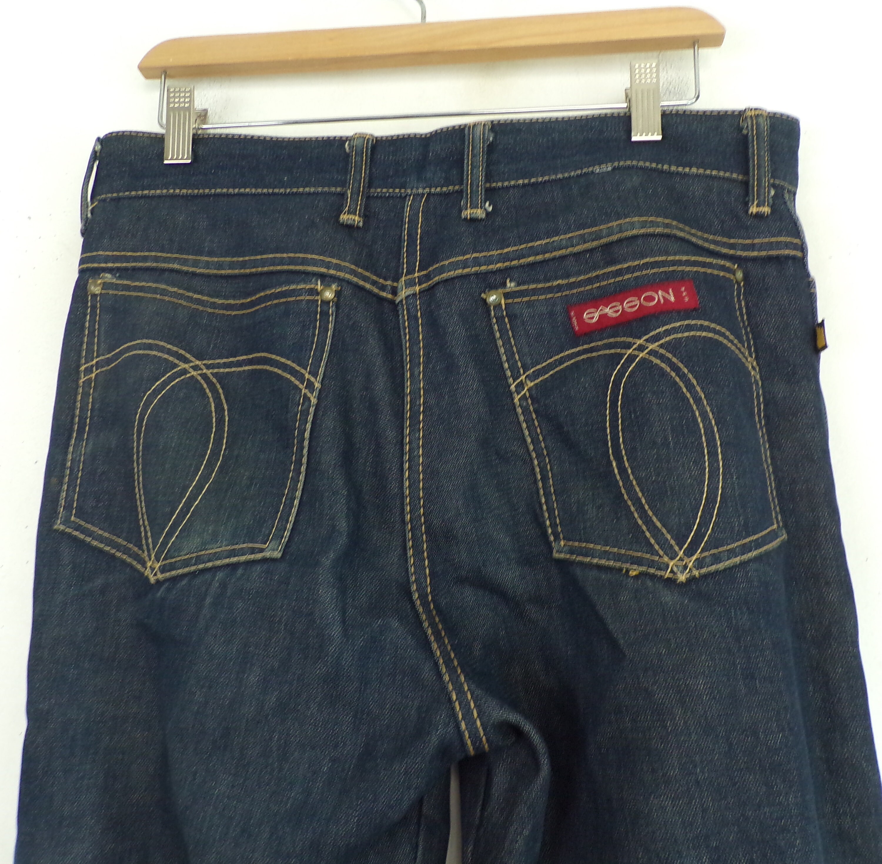 Vintage va mens dark wash jeans sasson marca 34 jeans de Etsy