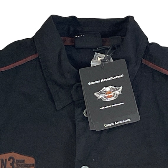 HARLEY-DAVIDSON 古着　コンチョボタン　アメカジ　スエード Vintage Harley Davidson Shirt Mens Medium, New Old Stock
