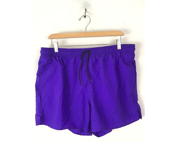 Vintage Neon Purple Swim Trunks Mens Large, Mens S