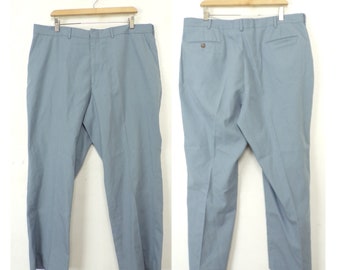 Vintage Mens Blue Gray Pants ,Size 40x28, Mens Blue Pants, Medium Blue Pants, Lightweight Pants, 80s Mens Pants, Blue Gray Pants, Preppy