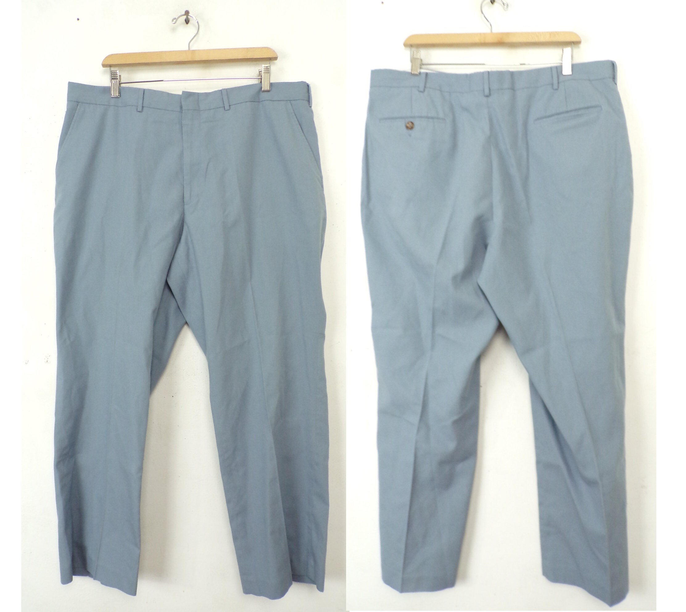 Vintage Mens Blue Gray Pants size 40x28 