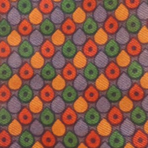 Vintage Orange Purple & Green Print Tie, Abstract Print Tie, Retro Tie, Orange Purple Green Tie, 80s Tie, Abstract Print, Bold Print Tie image 3