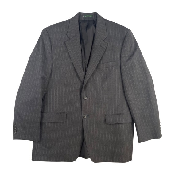 Vintage Ralph Lauren Dark Gray Pinstriped Suit Me… - image 2