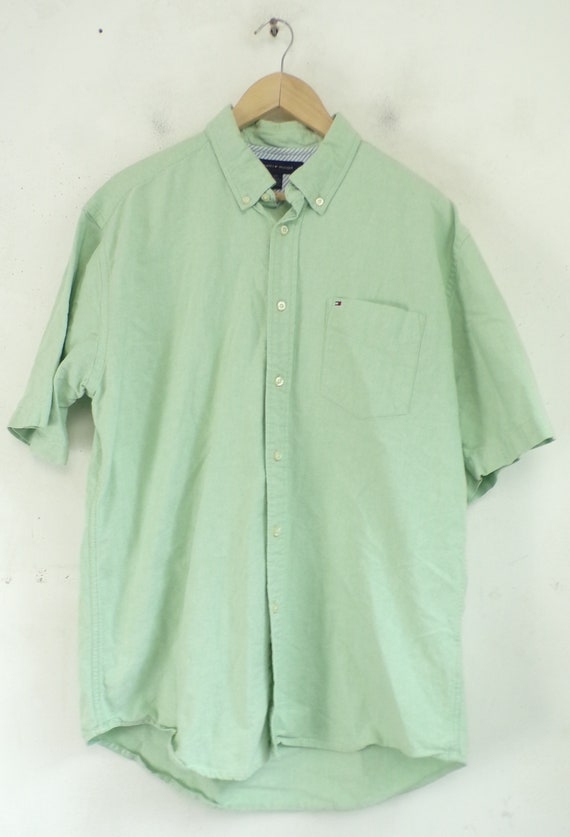 lime green tommy hilfiger shirt