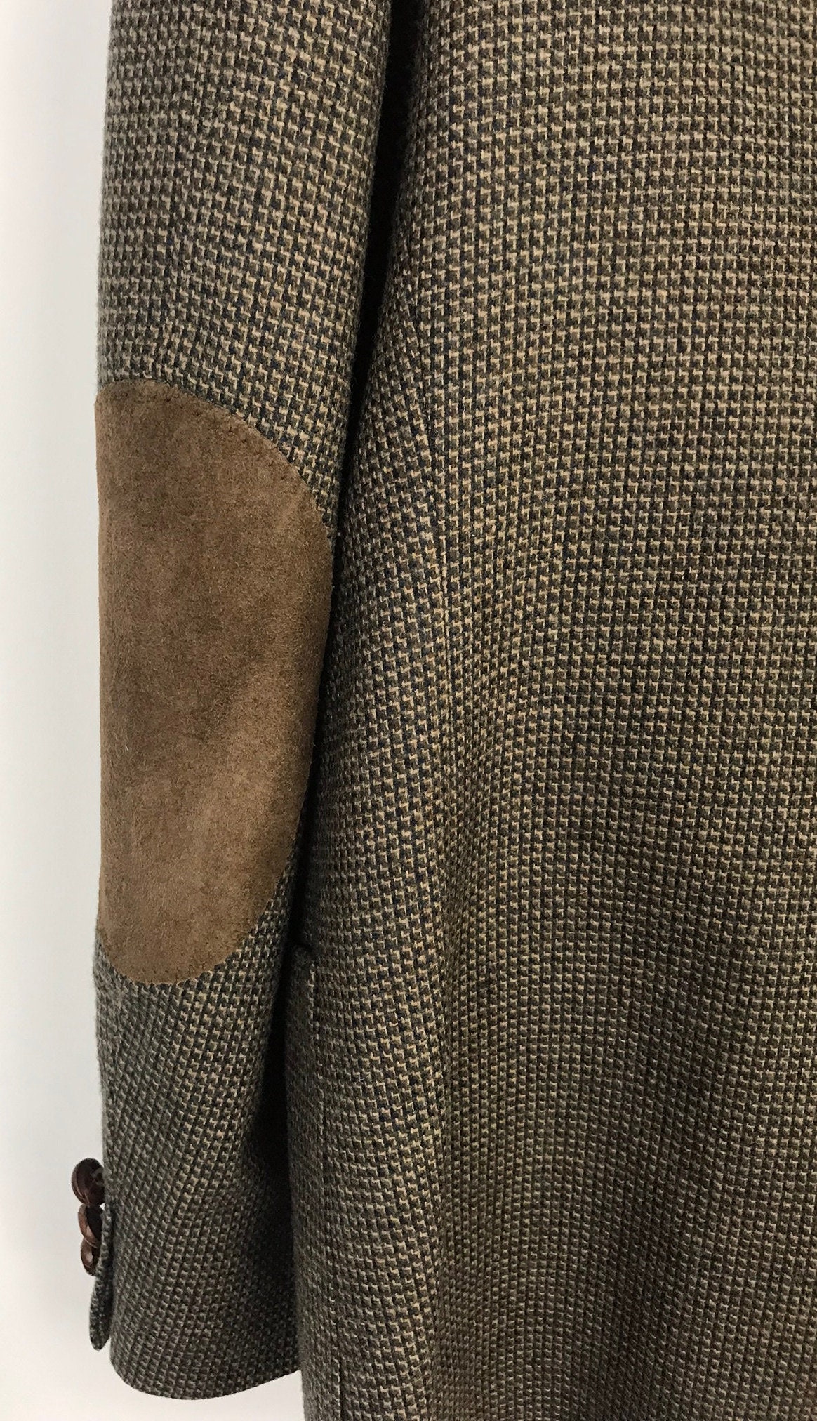 80s Brown Checkered Plaid Elbow Patch Wool Sport Coat Mens | Etsy
