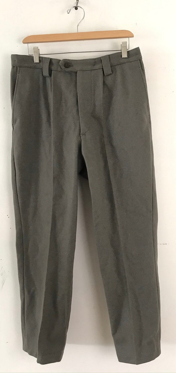 Vintage Gray German Military Pants Mens Size 32 W… - image 2