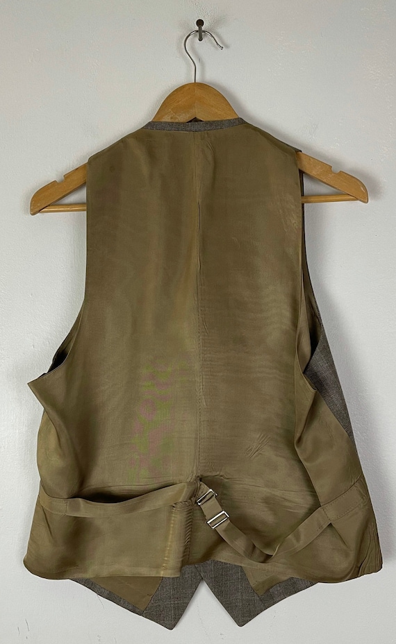 Vintage Brown Plaid Three Piece Suit Mens Size 42… - image 7