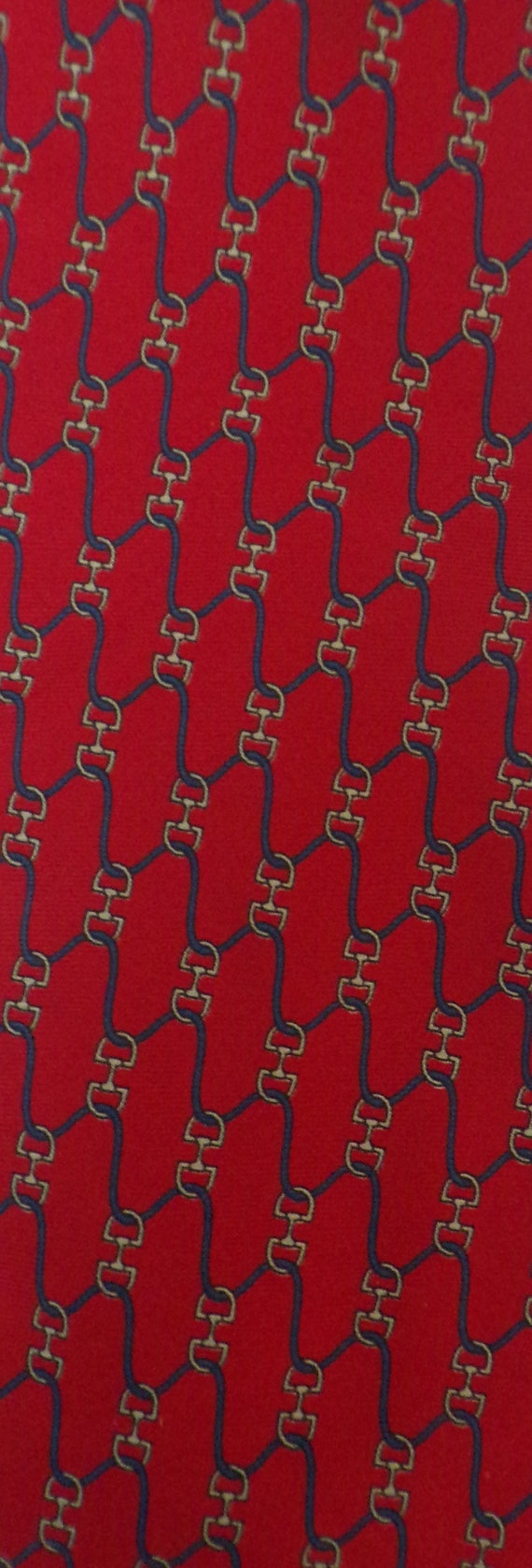 Vintage Red Blue & Silver Abstract Print Tie, Cla… - image 3