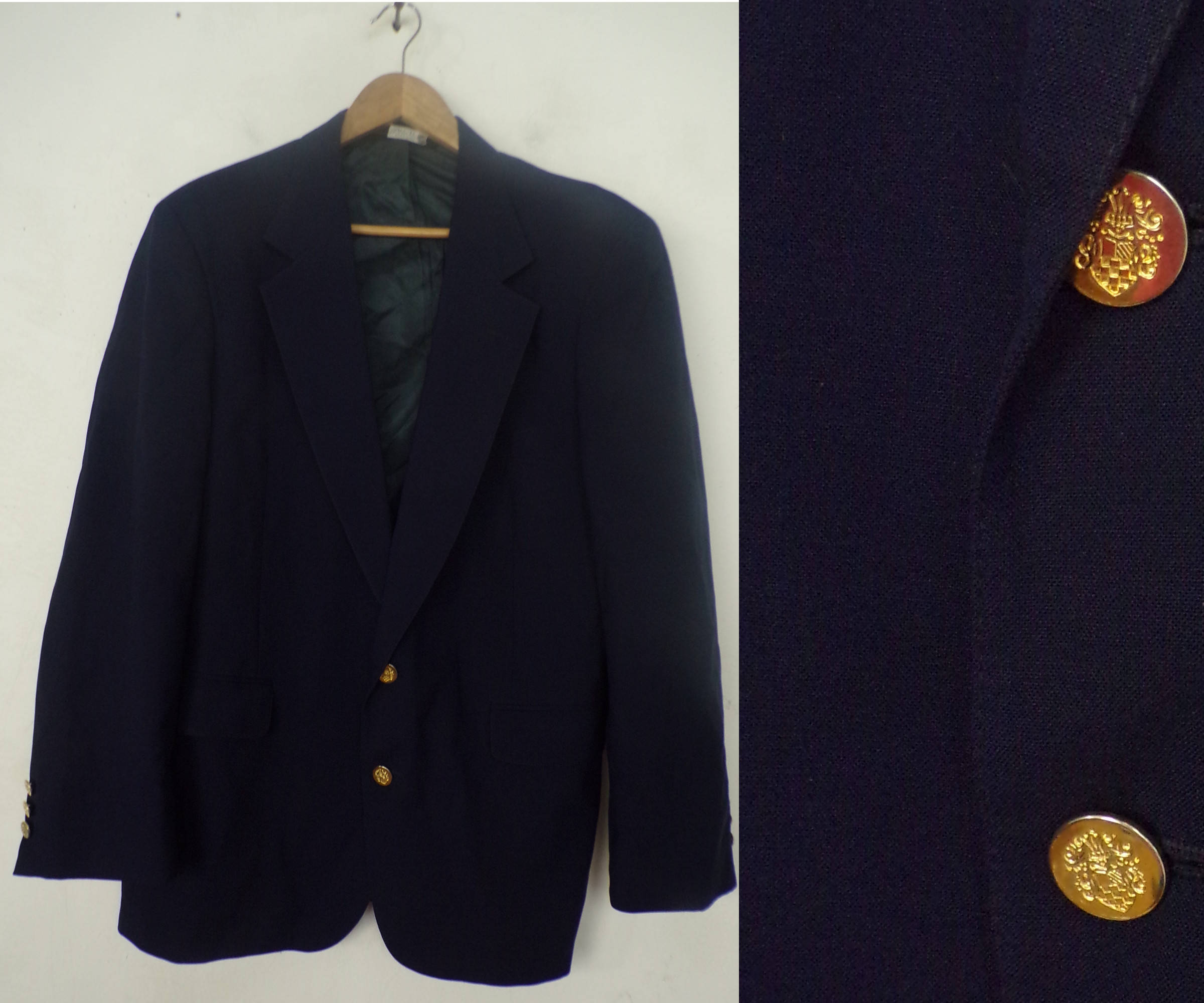 navy blue mens blazer with gold buttons