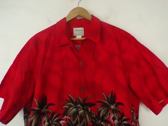 Vintage Mens Car Hawaiian Shirt,90s Old Fashion C… - image 3