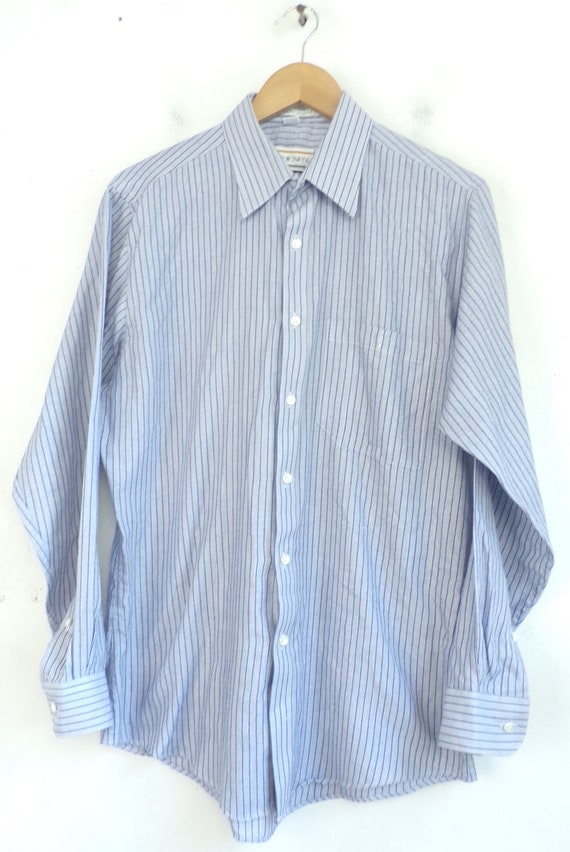 Mens striped top dress shirt